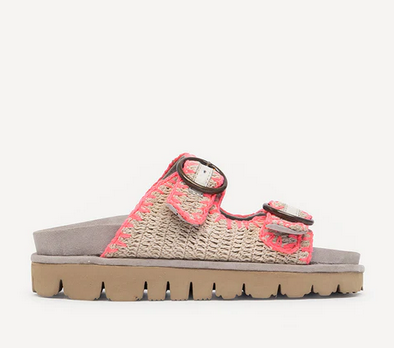 Laidback London Clay Sandal Neon Pink