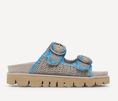Laidback London Clay Sandal Neon Blue