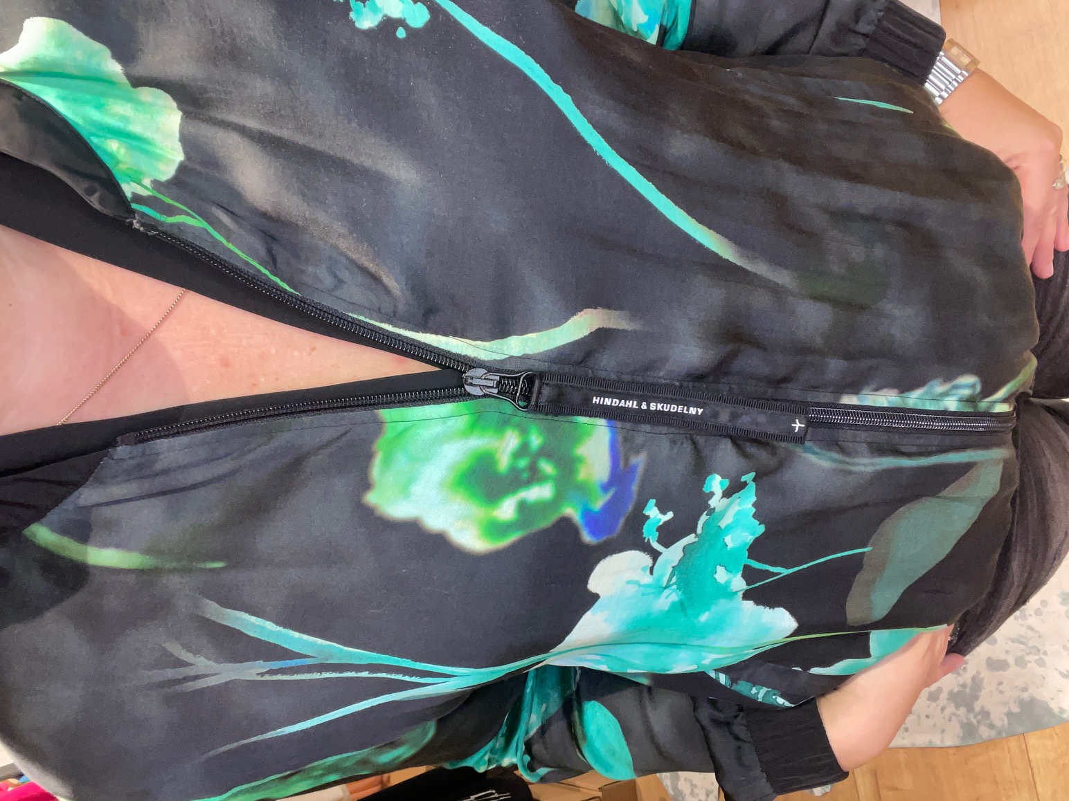 HINDAHL&SKUDELNY Blouson Viscoprint greenflower 223J09