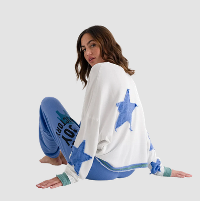 LOVE JOY VICTORY Sweatshirt Hopewell 159-549 white