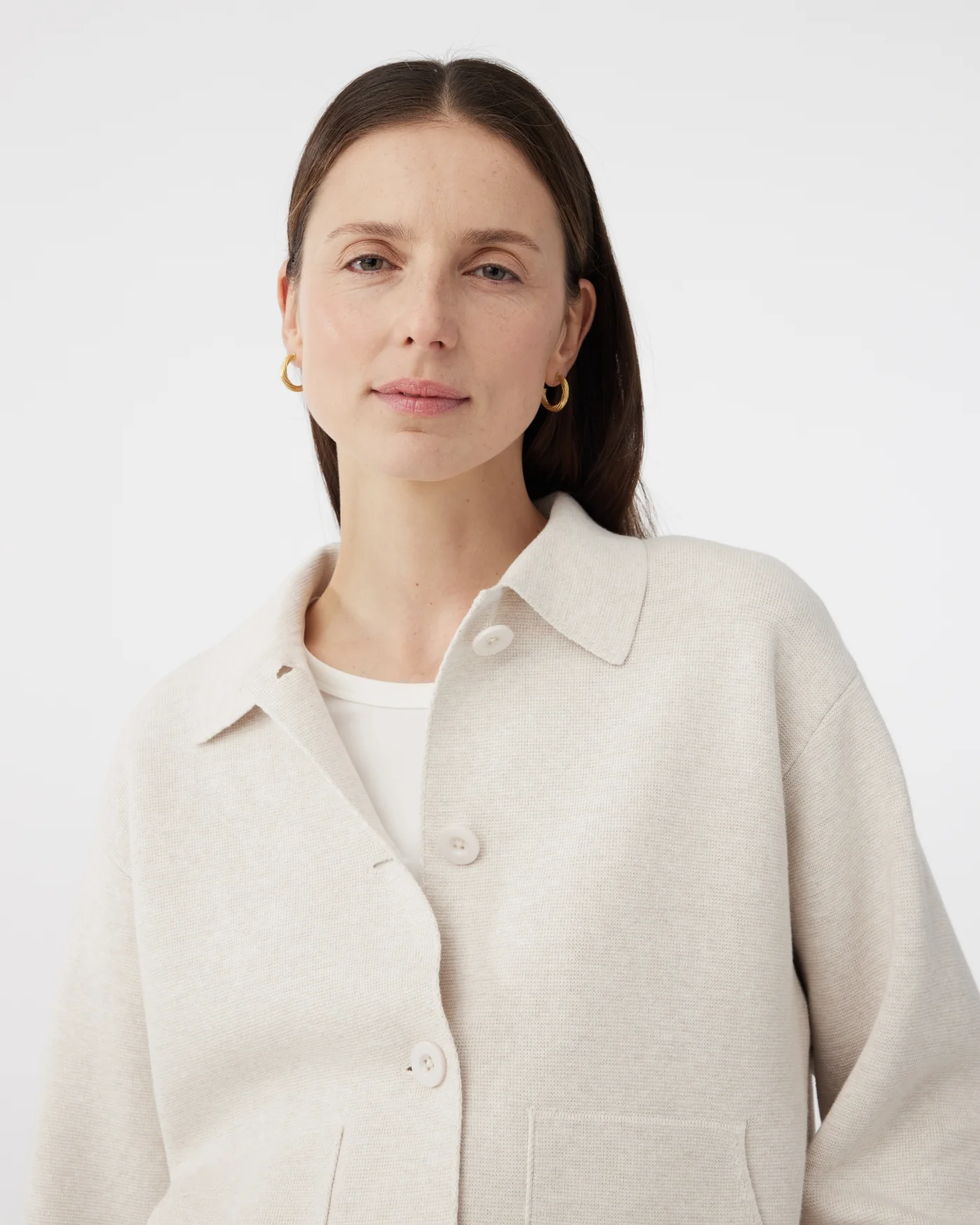 KNIT-TED Strickjacke Joy greige 251P002
