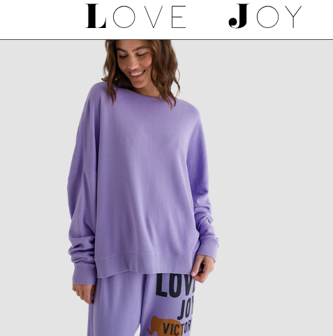 LOVE JOY VICTORY Sweatshirt Moa 159-482P lavender