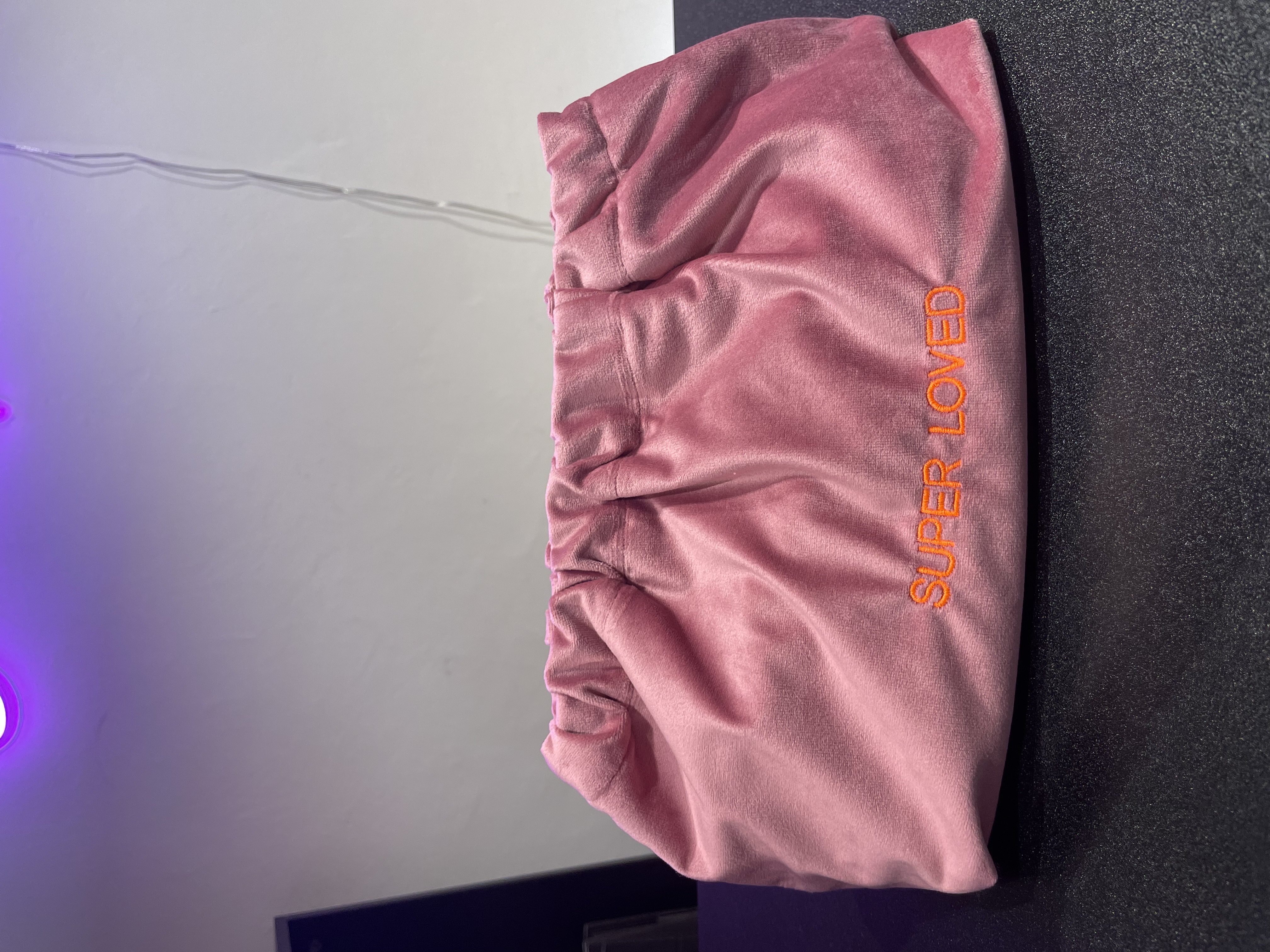 SORBET ISLAND Velvet Clutch Bag "superloved" VEBL0028
