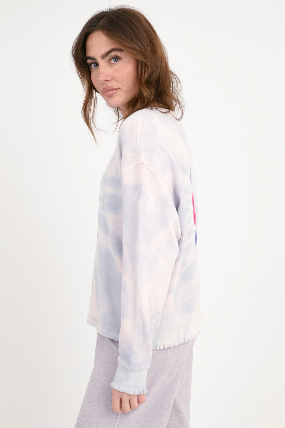 LOVE JOY VICTORY Sweatshirt Rose batik