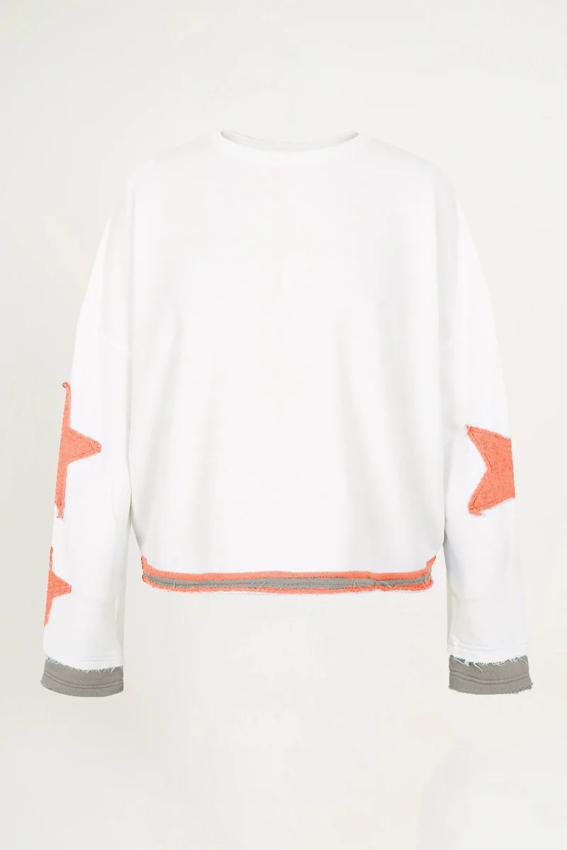 LOVE JOY VICTORY Sweatshirt Hopewell 159-549 papaya