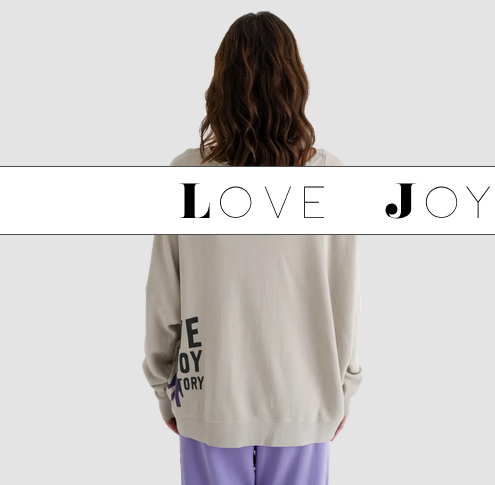 LOVE JOY VICTORY Sweatshirt Moa 159-482P grey