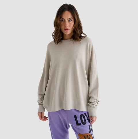 LOVE JOY VICTORY Sweatshirt Moa 159-482P grey