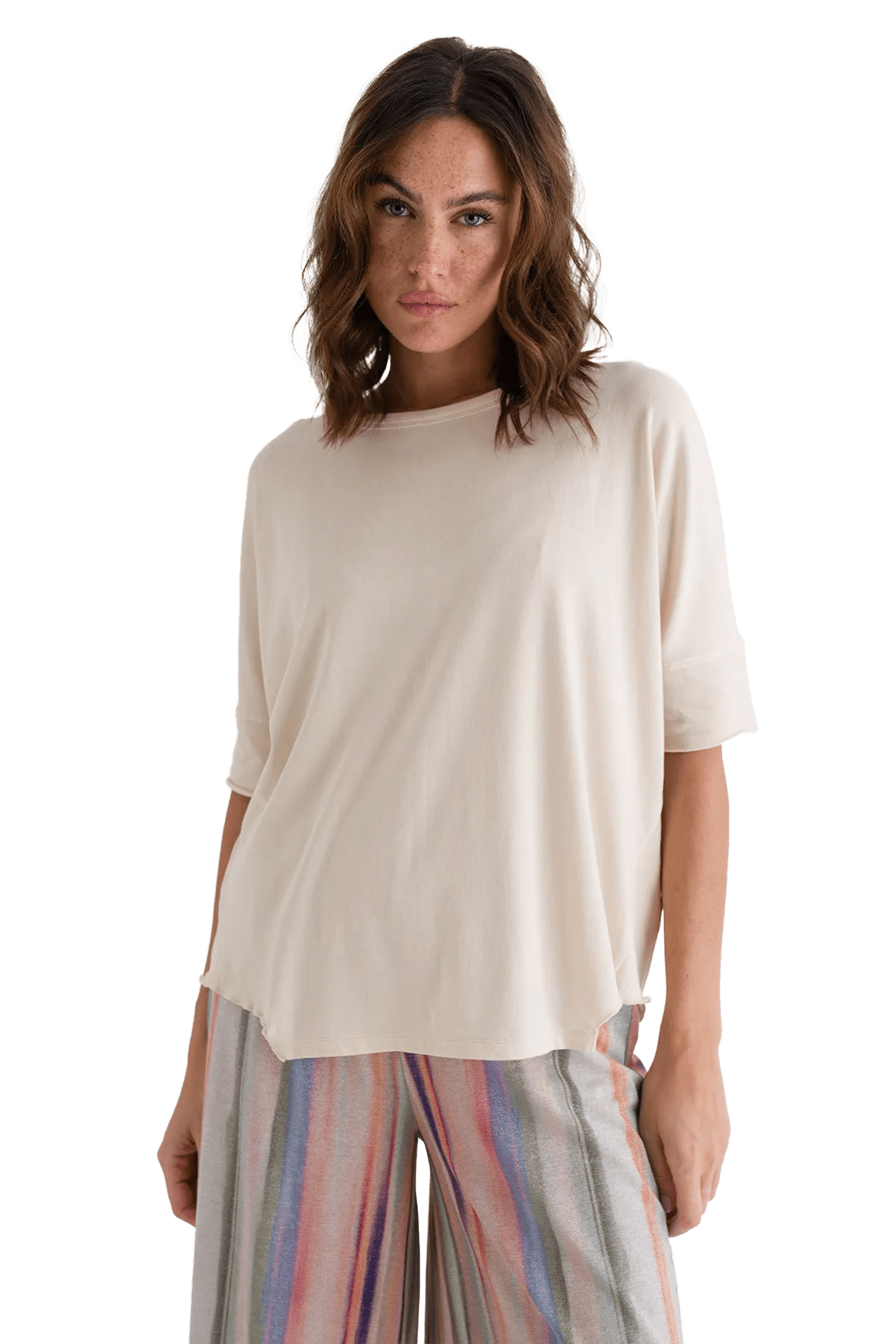 LOVE JOY VICTORY Shirt Dora white sand 134-528
