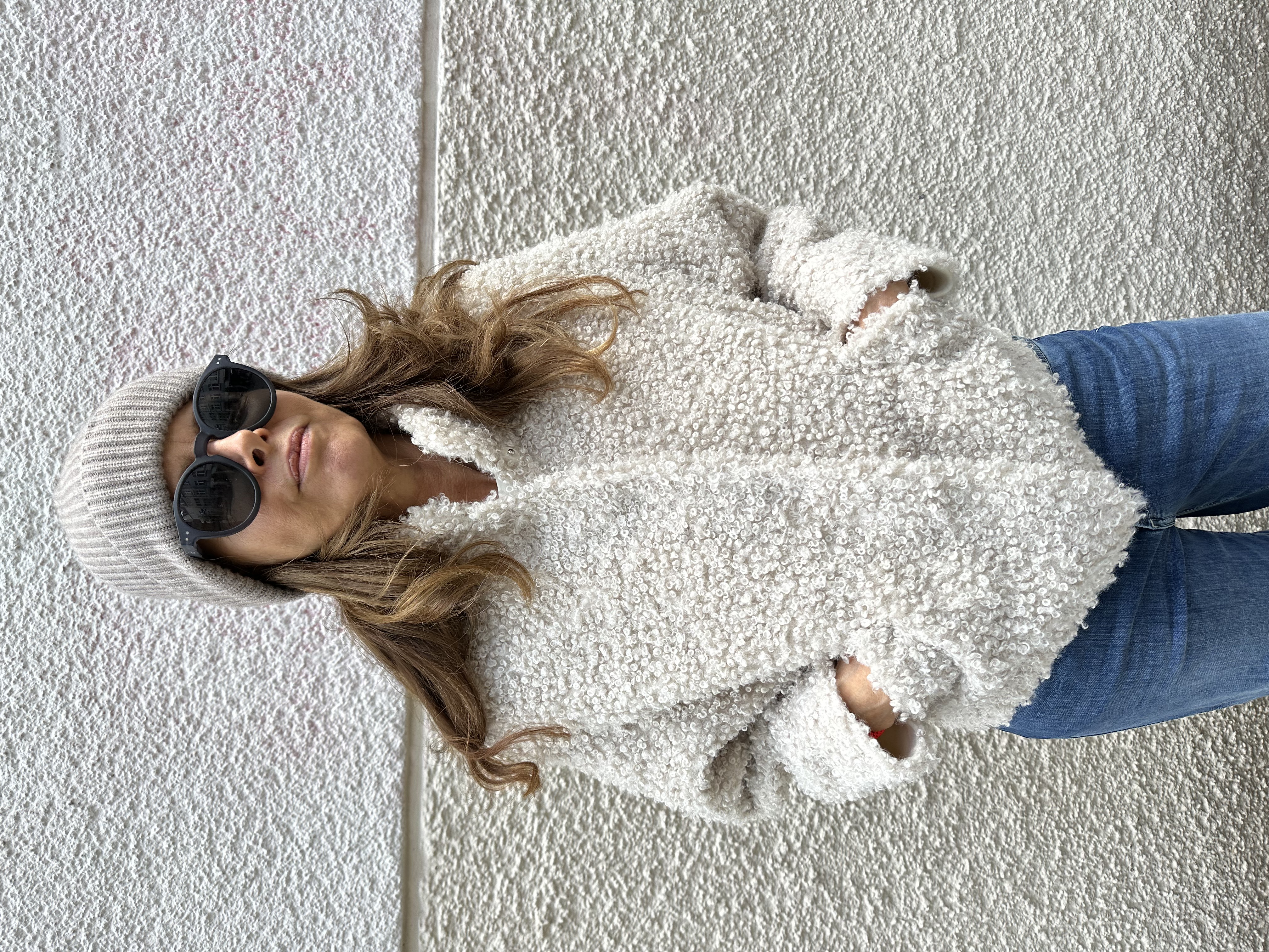 KNIT-TED Jacke Bouclé Louise oatmeal