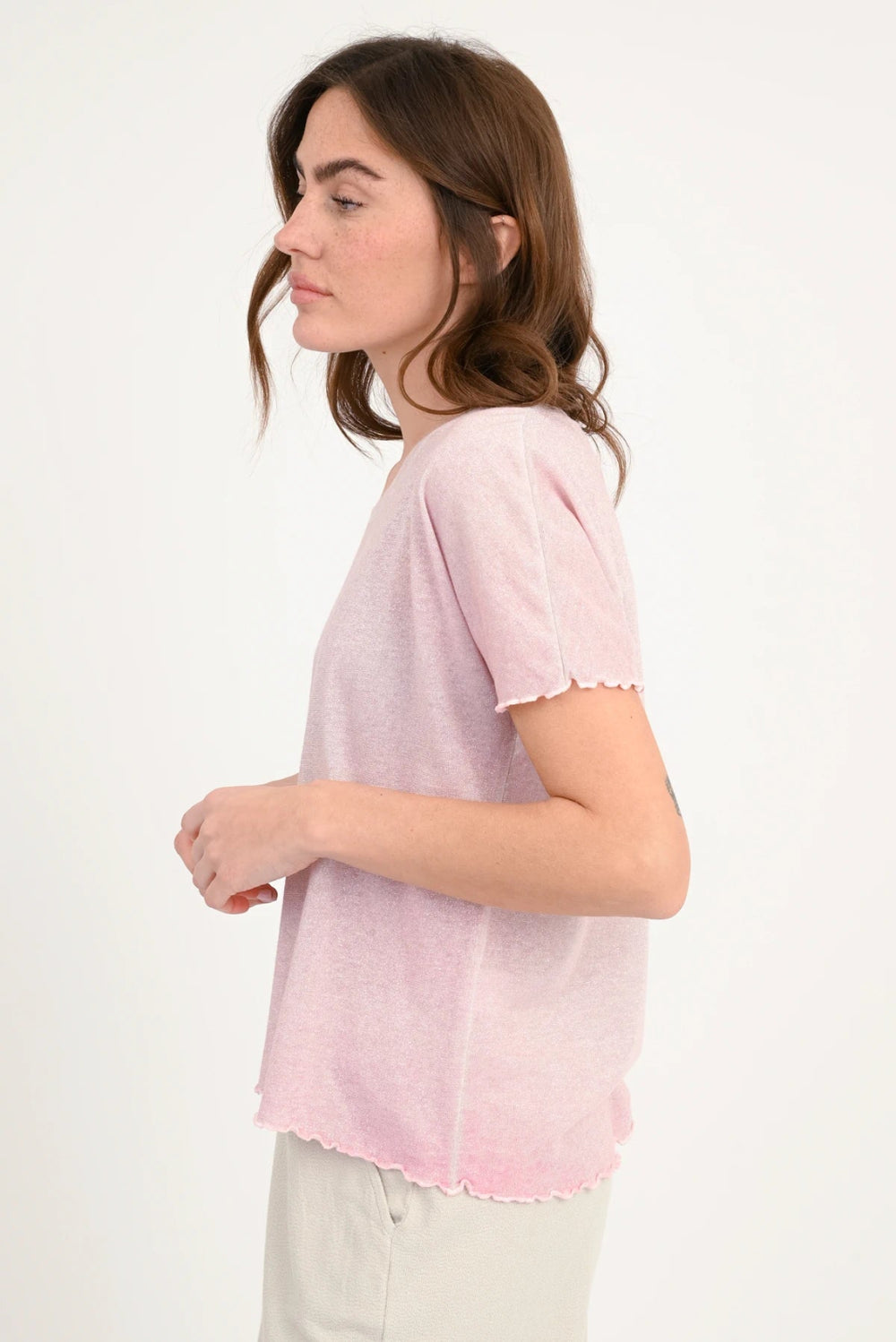LOVE JOY VICTORY T-Shirt Adela rosa Glitter