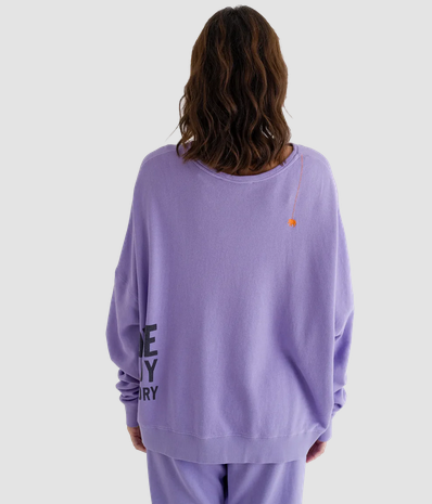 LOVE JOY VICTORY Sweatshirt Moa 159-482P lavender